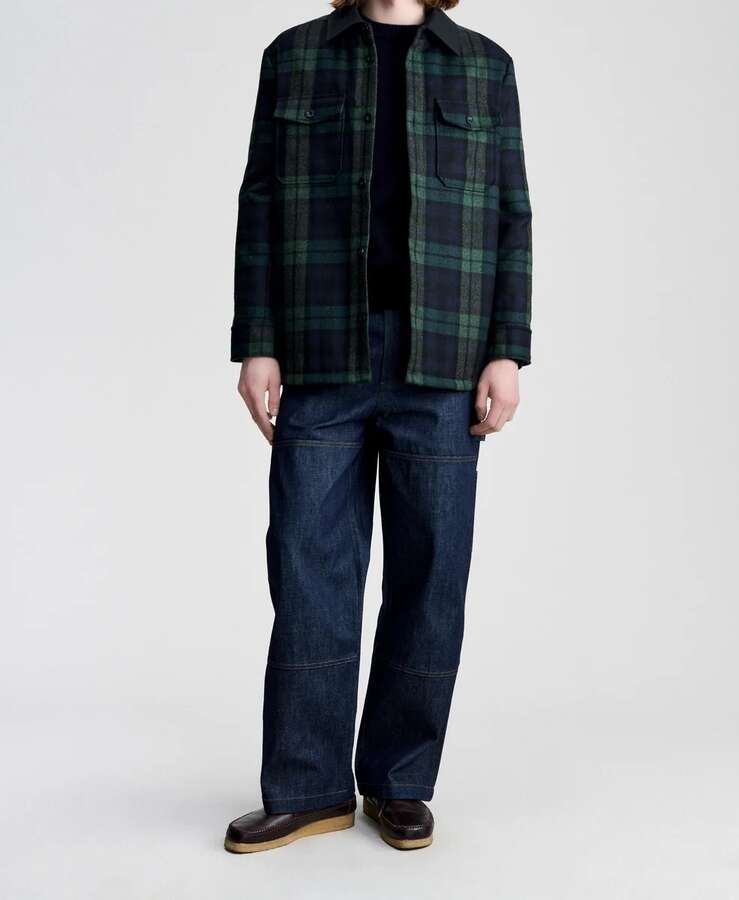 Oversized Hemdjacke Mathis blau/grün_01