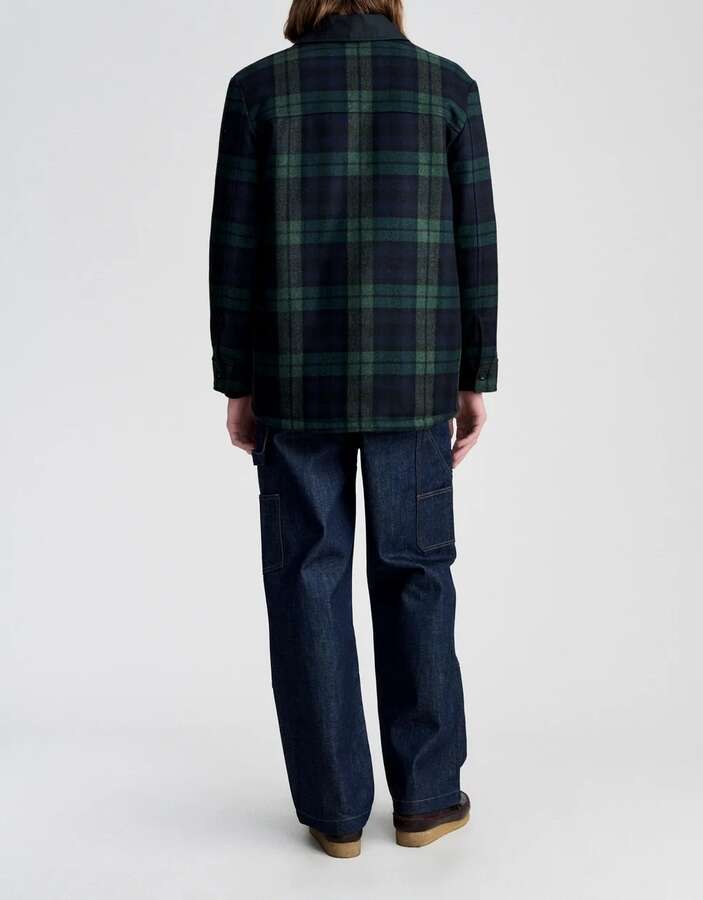 Oversized Hemdjacke Mathis blau/grün_02