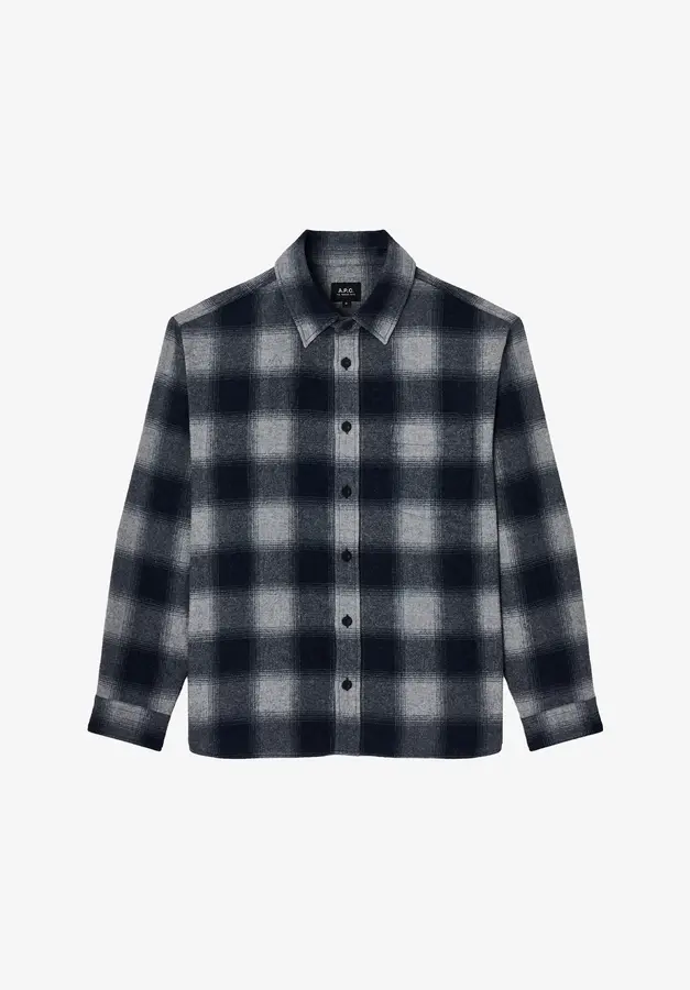 Overshirt Malury kariert grau/blau