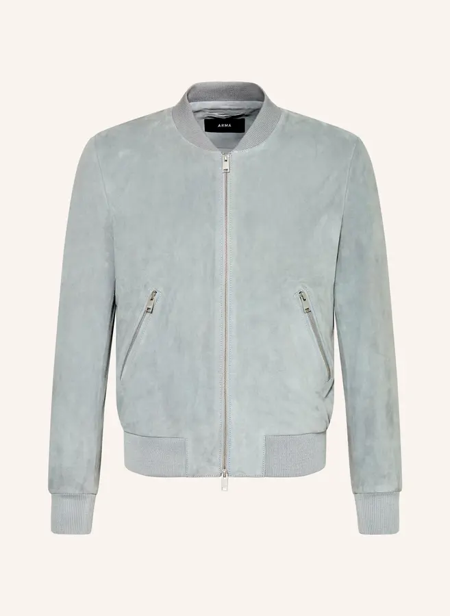 Lederblouson Didier hellblau