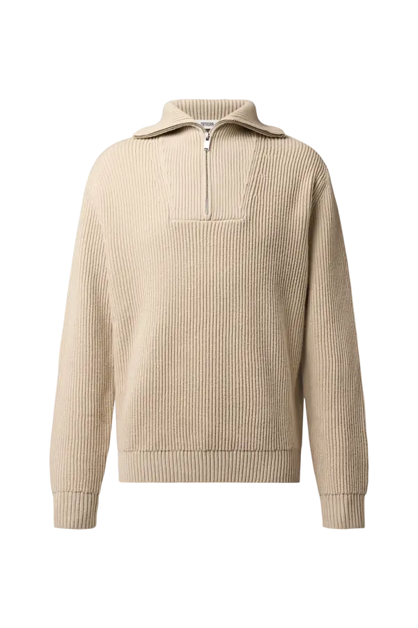 Half Zip Pullover Manuelo_2 beige