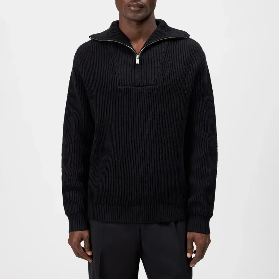Half Zip Pullover Manuelo_2 schwarz_02