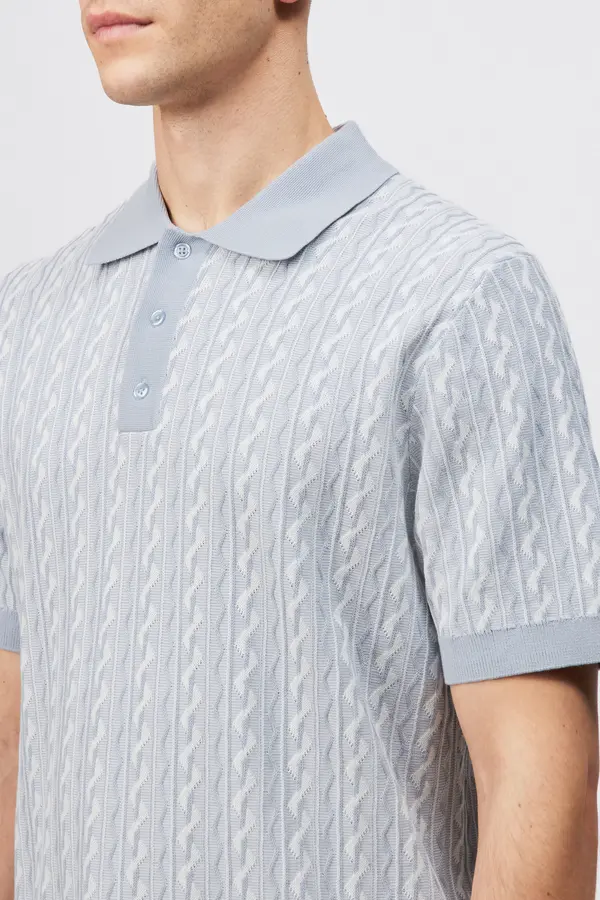 Strickpolo Tamian hellblau Jacquardmuster_01