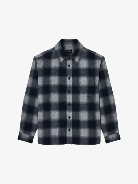 Overshirt Malury kariert grau/blau