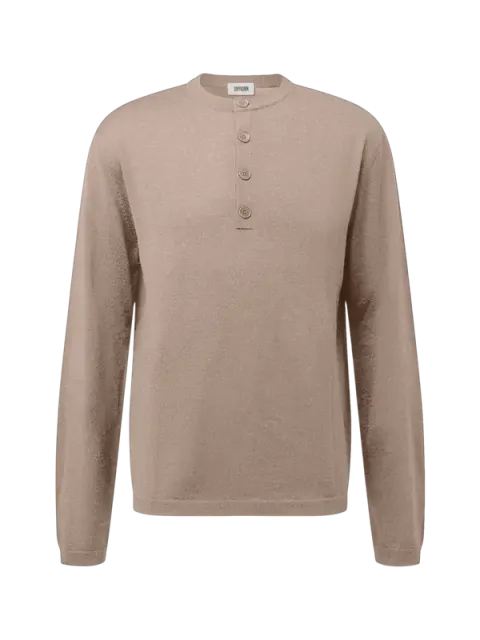 Henley Pullover Freeko_Ls taupe