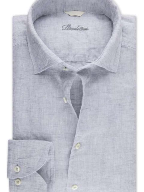 Leinenhemd Slimline grau