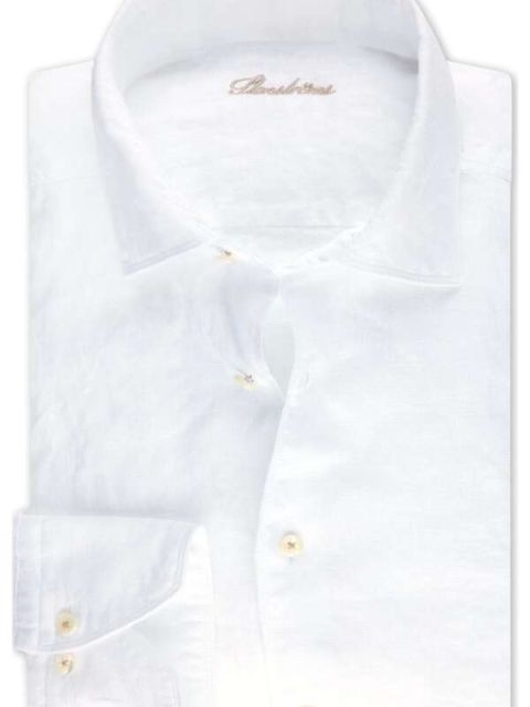 Leinenhemd Slimline weiß