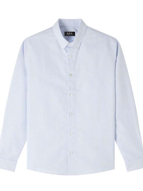 Hemd Greg streifen weiß/blau