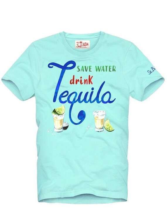 T-Shirt drink Tequila türkis