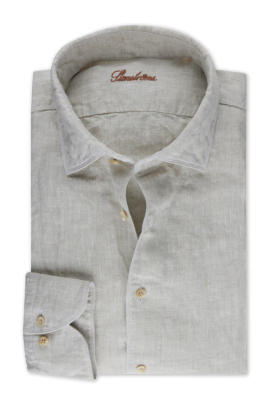 Leinenhemd slimline beige