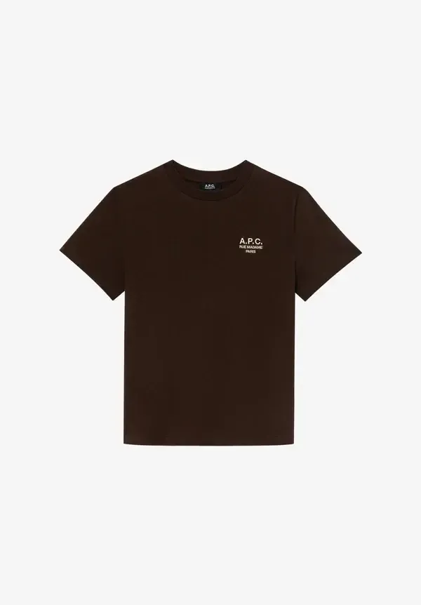 T-Shirt Standard Rue Madame braun/ecru