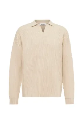 Strickpolo Rustino beige