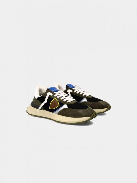 Sneaker Antibes running men - black and military green