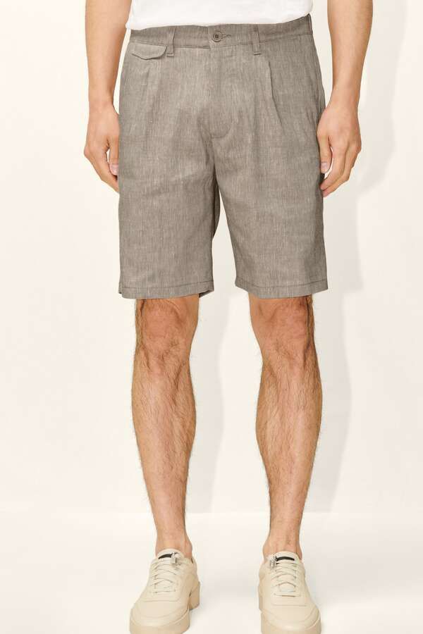 Leinen-Mix Shorts Abroad_2 beige