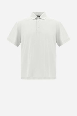 Poloshirt Crepe-Jersey offwhite