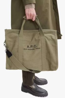 Weekender-Tasche mit Logo-Print khaki